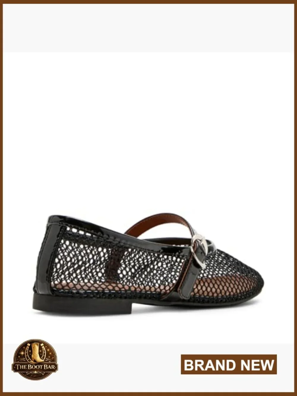 Faux Leather Ballet Flats, Mary Jane Style, Buckle Closure, Dance Shoes